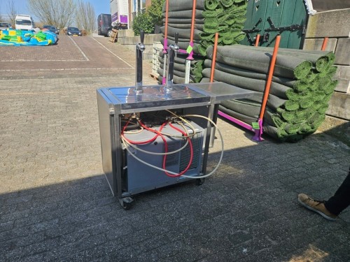 Dubbele biertap RVS (uitklapbaar)